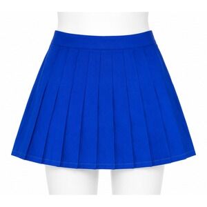 Womens Royal Blue Pleated Mini Skirt A-Line Preppy Tennis Y2K Schoolcore XS